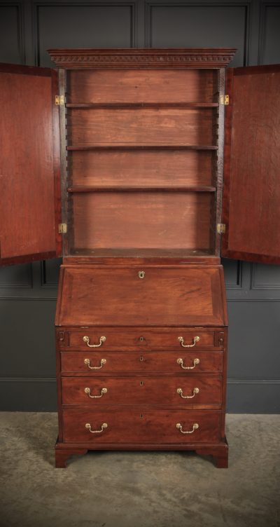 George III Mahogany Bureau Bookcase - Image 2