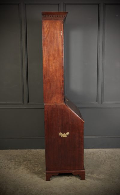George III Mahogany Bureau Bookcase - Image 4
