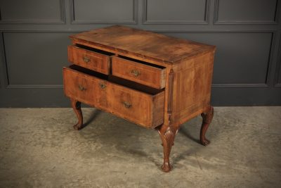 Queen Anne Walnut Low Chest Of Drawers - Image 8