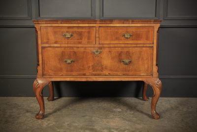 Queen Anne Walnut Low Chest Of Drawers