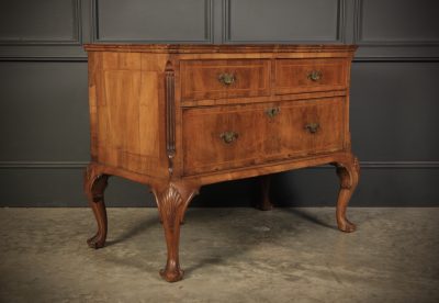 Queen Anne Walnut Low Chest Of Drawers - Image 2