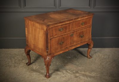 Queen Anne Walnut Low Chest Of Drawers - Image 3