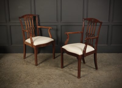 Set Of 8 Mahogany Chippendale Style Dining Chairs - Image 4