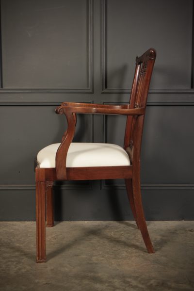 Set Of 8 Mahogany Chippendale Style Dining Chairs - Image 9