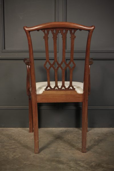 Set Of 8 Mahogany Chippendale Style Dining Chairs - Image 10