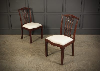 Set Of 8 Mahogany Chippendale Style Dining Chairs - Image 12