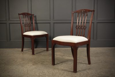 Set Of 8 Mahogany Chippendale Style Dining Chairs - Image 13