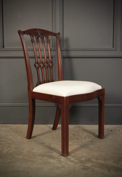 Set Of 8 Mahogany Chippendale Style Dining Chairs - Image 15