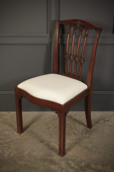 Set Of 8 Mahogany Chippendale Style Dining Chairs - Image 20