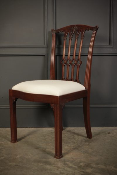 Set Of 8 Mahogany Chippendale Style Dining Chairs - Image 21