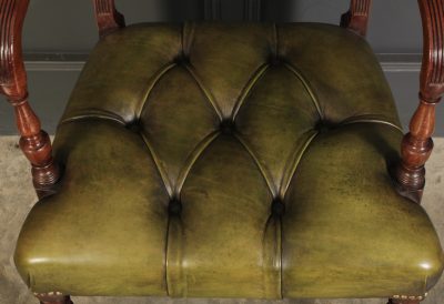 Pair Of George III Mahogany & Leather Chairs - Image 11