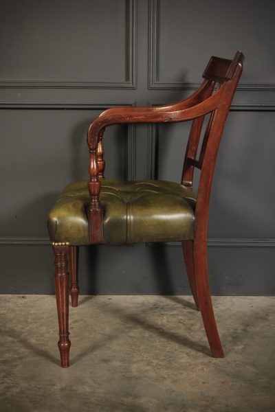 Pair Of George III Mahogany & Leather Chairs - Image 14