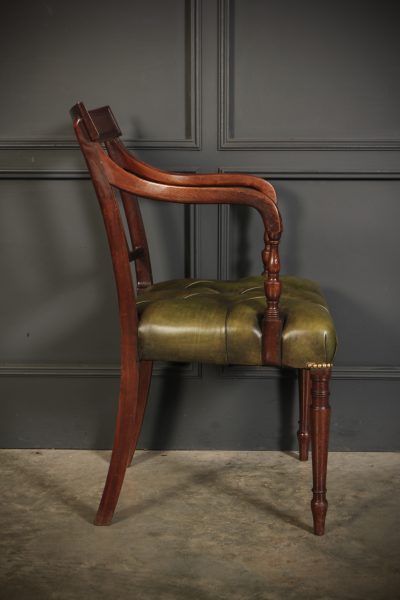 Pair Of George III Mahogany & Leather Chairs - Image 15