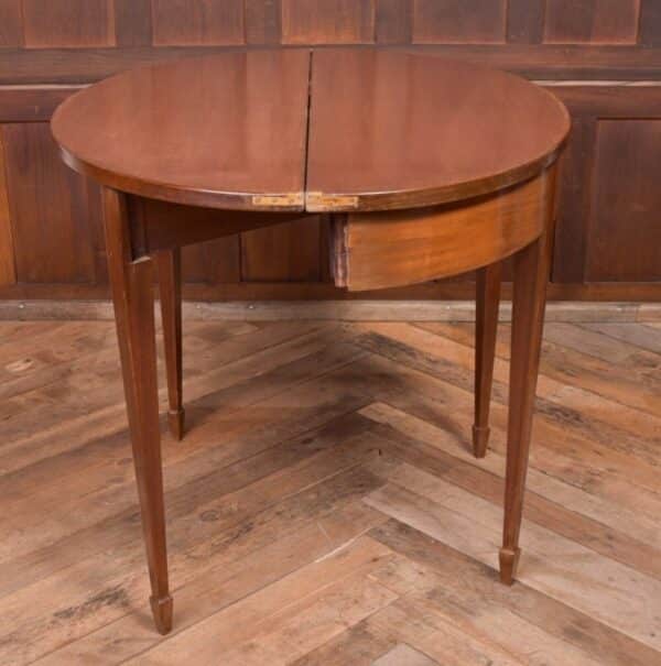 Edwardian Mahogany Fold Over Demi Lune Tea Table SAI2070 - Image 6
