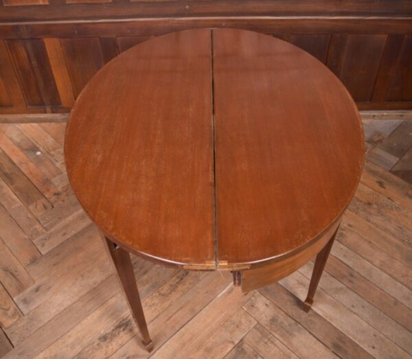Edwardian Mahogany Fold Over Demi Lune Tea Table SAI2070 - Image 8