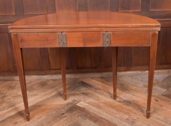 Edwardian Mahogany Fold Over Demi Lune Tea Table SAI2070 - Image 11