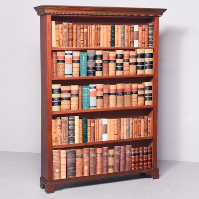 Georgian Style Tall Mahogany Open Bookcase - Image 7