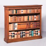 Late Victorian Walnut Open Bookcase with Adjustable Shelves open bookcase Antique Bookcases