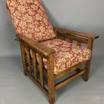 Arts & Crafts Oak Reclining Armchair armchair Antique Chairs