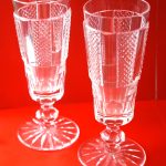 Vintage Set of Two Rare Waterford Hibernia Pattern Champagne Flutes Hibernia Waterford Glasses Antique Glassware
