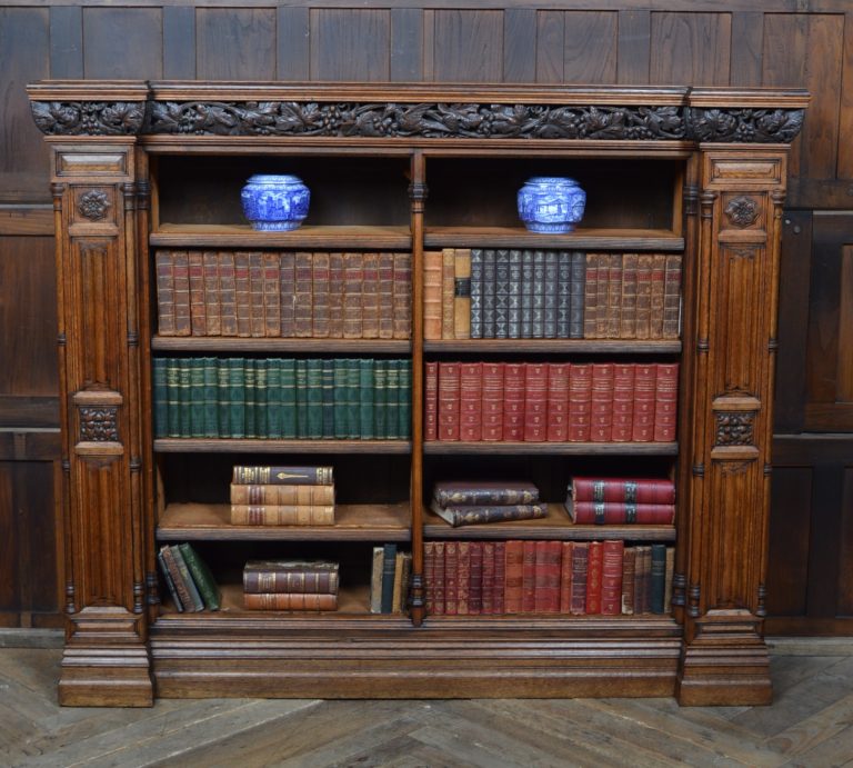Victorian Gothic Revival Oak Open Bookcase SAI3569