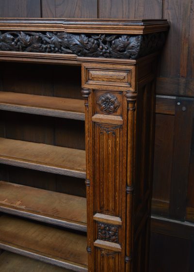 Victorian Oak Open Bookcase SAI3569 - Image 5