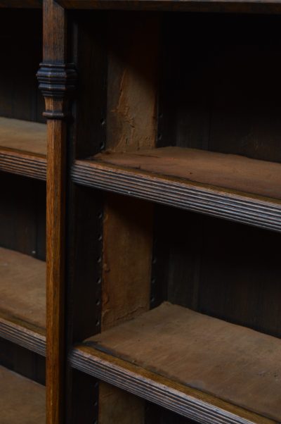 Victorian Oak Open Bookcase SAI3569 - Image 6