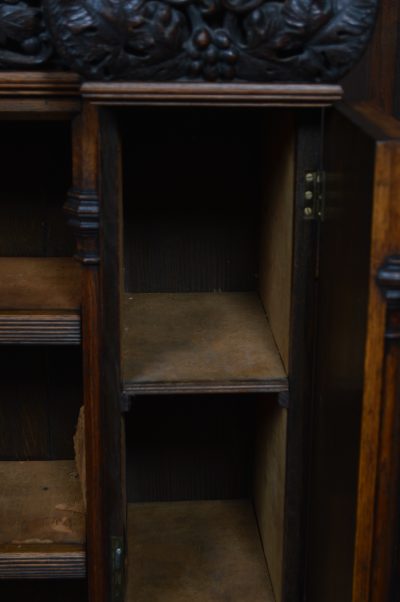 Victorian Oak Open Bookcase SAI3569 - Image 8