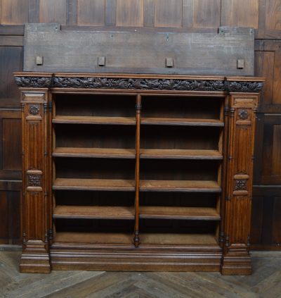 Victorian Oak Open Bookcase SAI3569 - Image 9