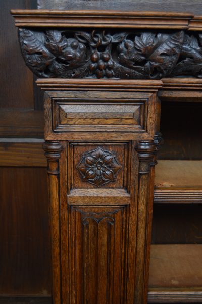 Victorian Oak Open Bookcase SAI3569 - Image 11