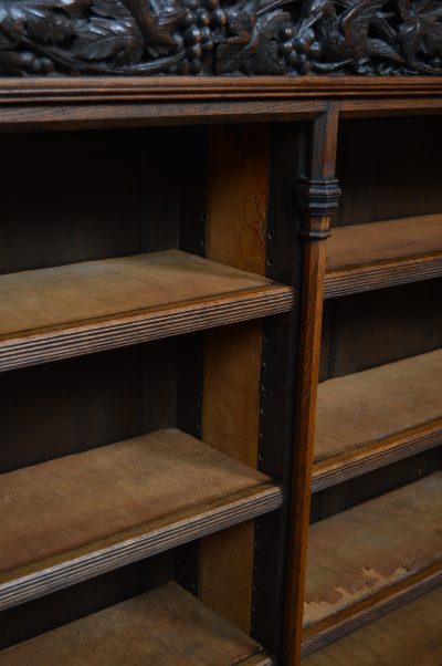 Victorian Oak Open Bookcase SAI3569 - Image 12