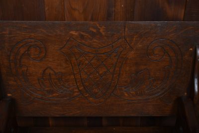 Edwardian Monk's Bench/ Hall Seat/ Settle SAI3570 - Image 4
