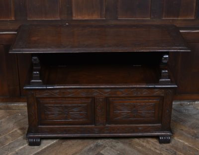 Edwardian Monk's Bench/ Hall Seat/ Settle SAI3570 - Image 8