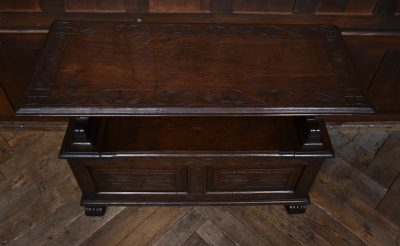 Edwardian Monk's Bench/ Hall Seat/ Settle SAI3570 - Image 9