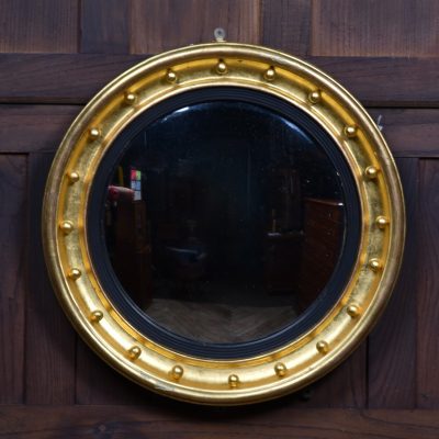 19th Century Round Gilt Convex Mirror SAI3583 - Image 2