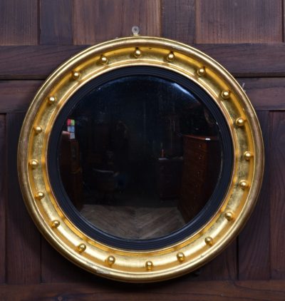 19th Century Round Gilt Convex Mirror SAI3583 - Image 3