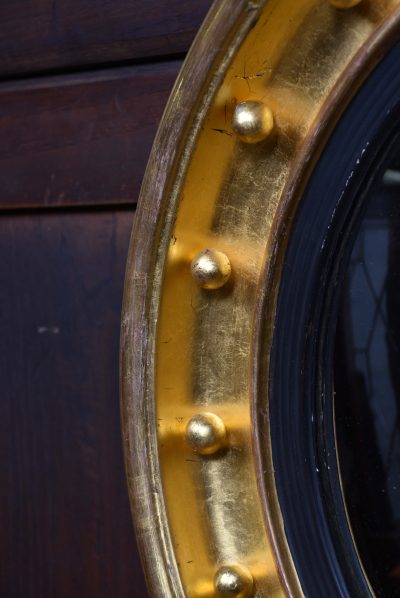 19th Century Round Gilt Convex Mirror SAI3583 - Image 7