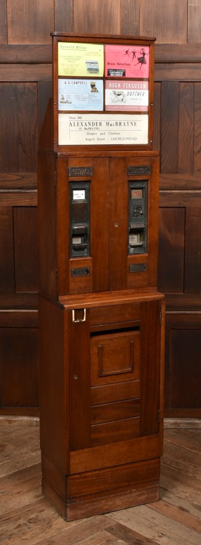 Vintage Mahogany Post Box And Stamp Vending Machine SAI3584 - Image 2