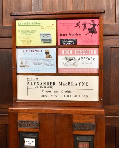 Vintage Mahogany Post Box And Stamp Vending Machine SAI3584 - Image 4