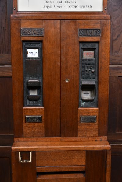 Vintage Mahogany Post Box And Stamp Vending Machine SAI3584 - Image 5