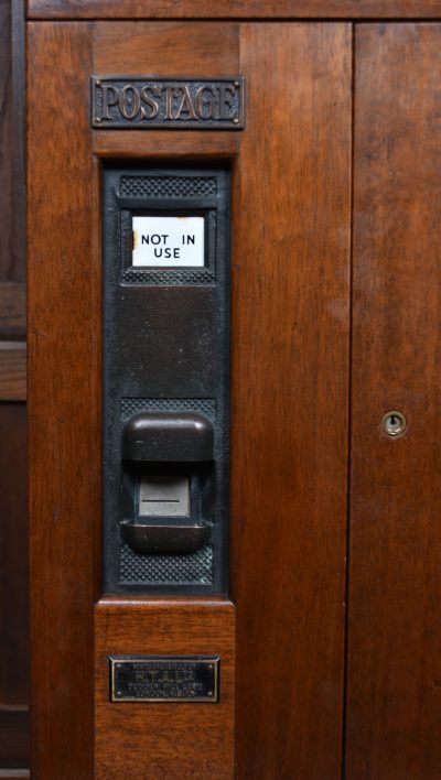 Vintage Mahogany Post Box And Stamp Vending Machine SAI3584 - Image 11