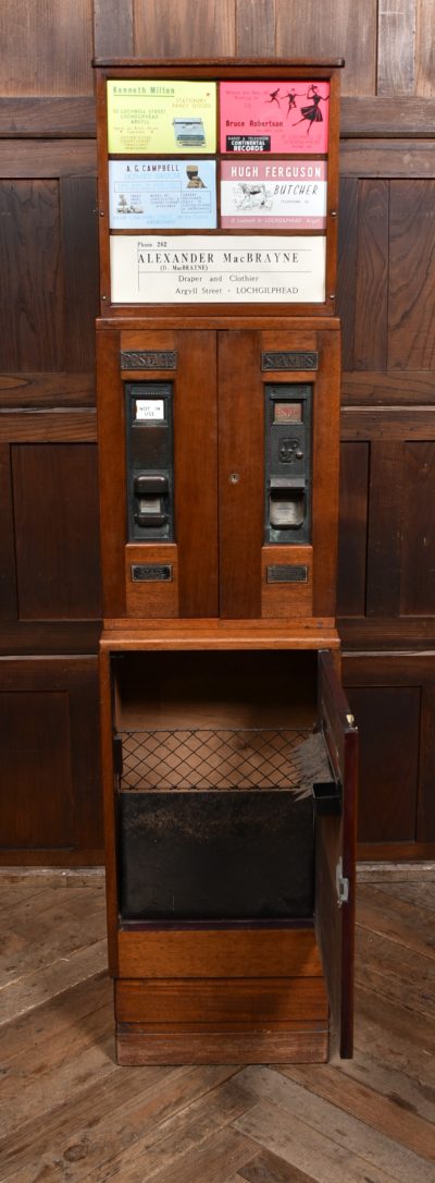 Vintage Mahogany Post Box And Stamp Vending Machine SAI3584 - Image 14