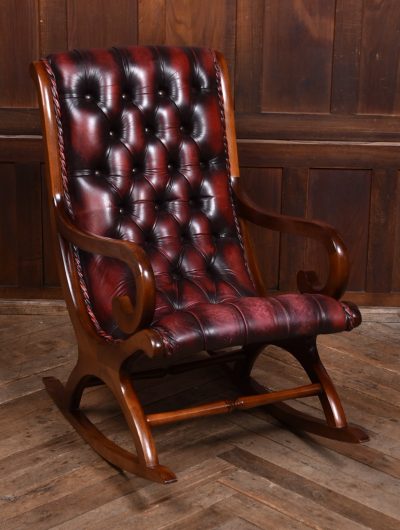 Mahogany Chesterfield Slipper Chair SAI3575 - Image 2