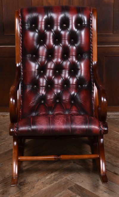 Mahogany Chesterfield Slipper Chair SAI3575 - Image 3