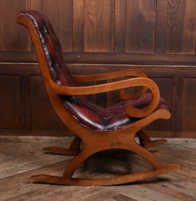 Mahogany Chesterfield Slipper Chair SAI3575 - Image 5