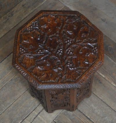 Islamic Carved Octagonal Folding Table SAI3243 - Image 5