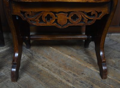 Pair Of Victorian Oak Hall Chairs SAI3554 - Image 6