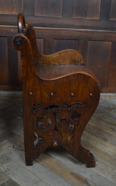 Pair Of Victorian Oak Hall Chairs SAI3554 - Image 12