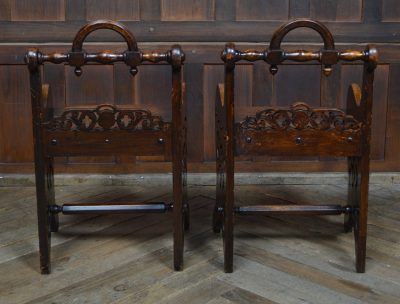 Pair Of Victorian Oak Hall Chairs SAI3554 - Image 14