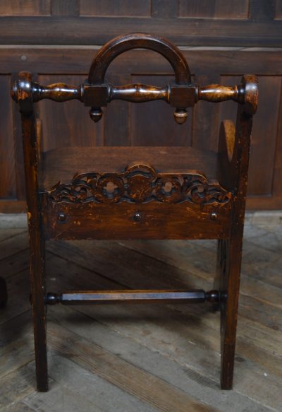 Pair Of Victorian Oak Hall Chairs SAI3554 - Image 15